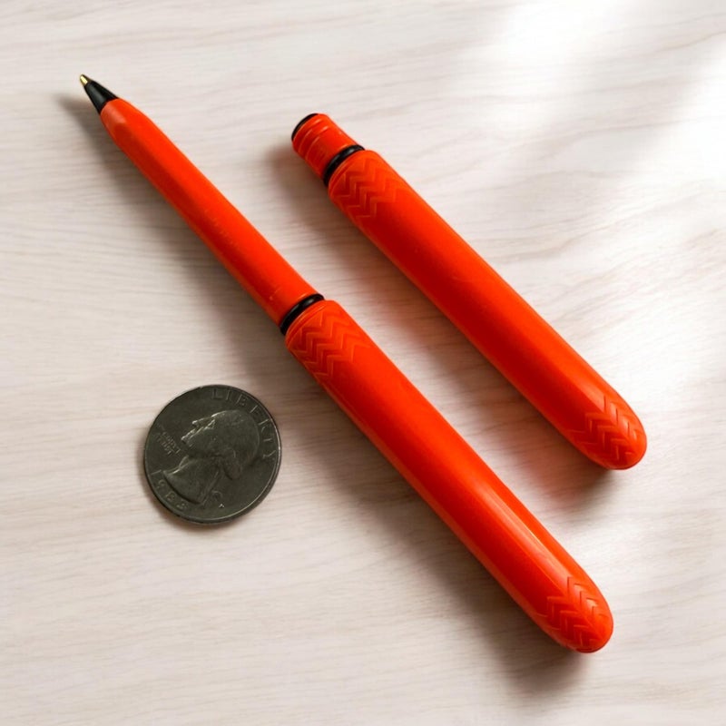 Pokka Pen - the USA Made Pocket Pen â€“ 8 Pack â€“ compact, affordable, lightweight, EDC black ink ballpoint pen â€“ waterproof and floats â€“ carries small, writes big (Blaze Orange) - Image 2
